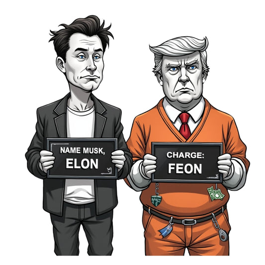 Political Satire Mugshot Vinyl Sticker, Humorous Caricature Design, Laptop and Car Decal