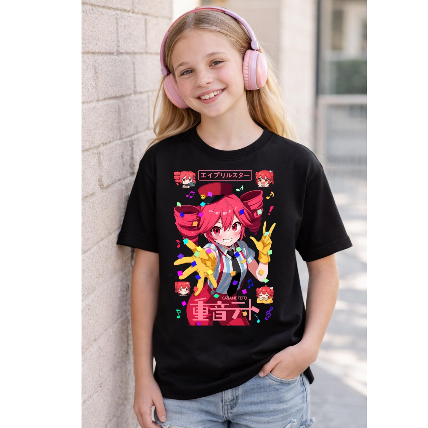 Anime Music Graphic Black T-Shirt Unisex Adults and Youth Sizes S–XXL