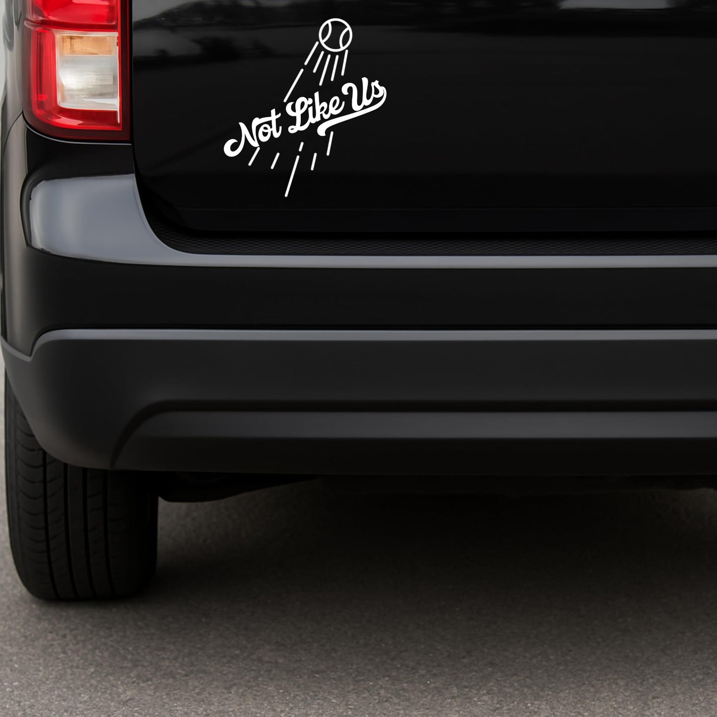 Baseball Fan Dodgers Inspired Not Like Us Vinyl Decal, Car Bumper Sticker, Window and More! Design Matte White or Black