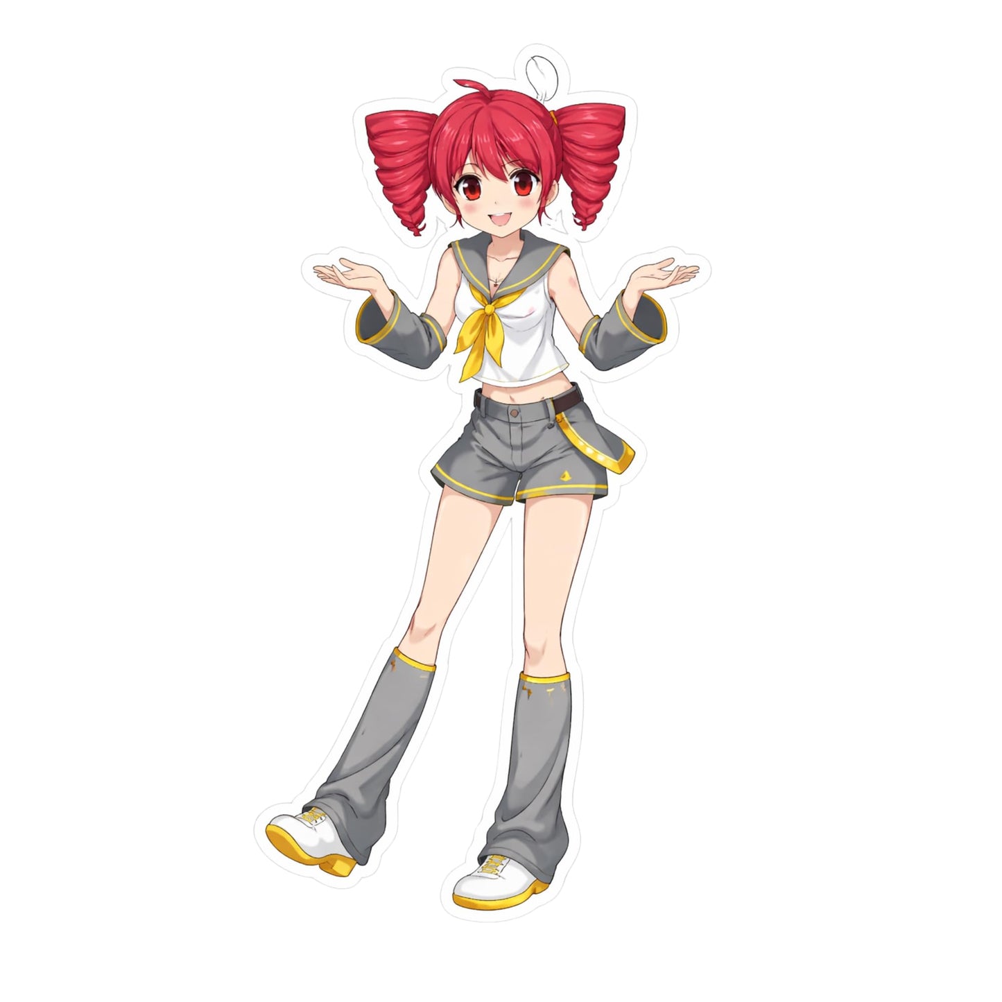 Kasane Teto Anime Sticker 3 Inch Cute Character Outfit Vinyl Decal - Laundry Edition