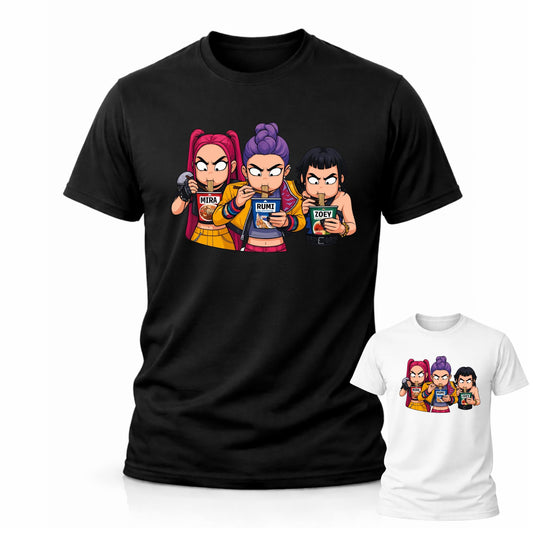 Anime Ramen Girls T Shirt Funny Anime Shirt Japanese Noodle Lover Graphic Tee Men Women Black