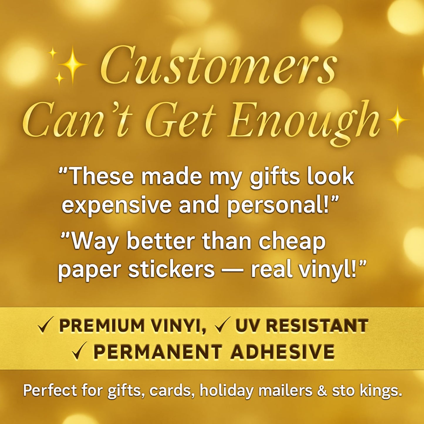Custom Name Christmas Stickers – Quality Personalized Gift Tag Labels (12 Pack) – Premium Vinyl, UV-Resistant, Perfect for Gifts, Cards, Envelopes, Stockings, Holiday Packaging