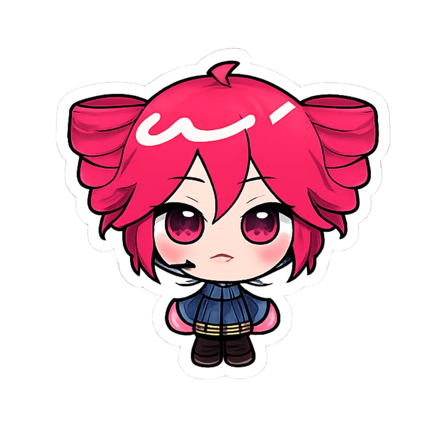Kasane Teto Chibi Sticker 3 Inch 3 Pack Cute Anime Style Vinyl Decals for Phone Laptop Water Bottle