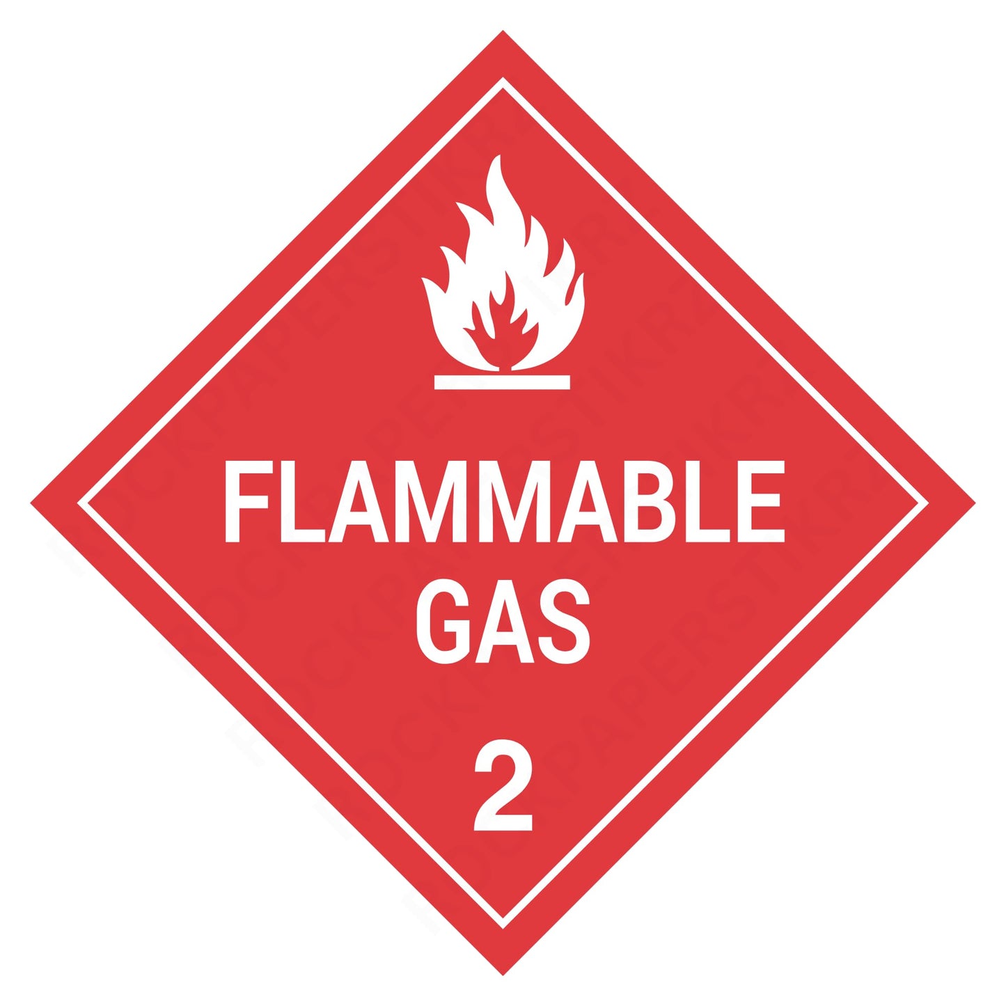 Flammable Gas 2 Hazard Placard – 10.75” DOT-Style Diamond Safety Label – Industrial Grade Cast Vinyl, UV Laminated, Waterproof & Weatherproof – Truck, Trailer, Warehouse & Transport Compliance Decal