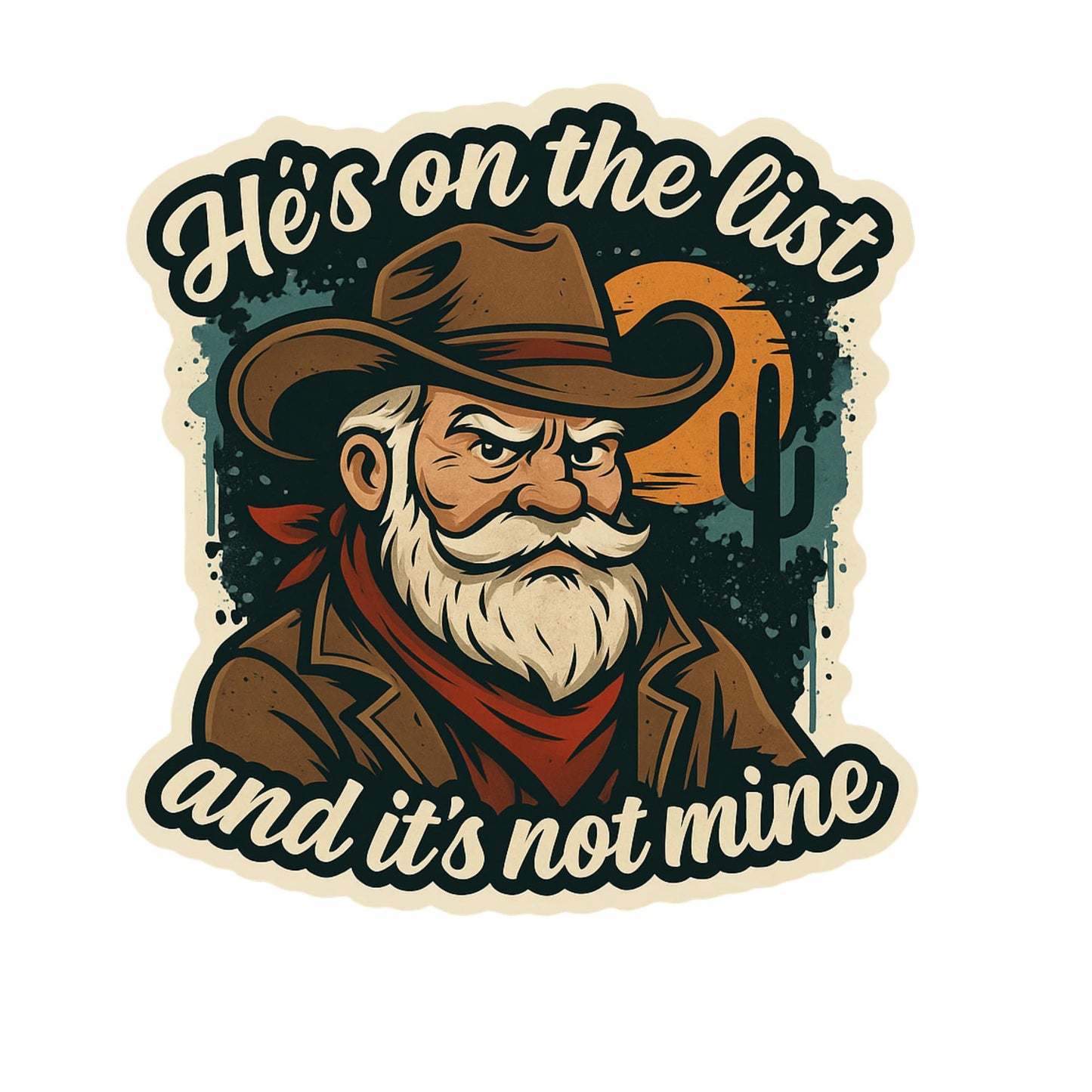 RockPaperStikrz Christmas Santa Vinyl Sticker, 5 Inch, Multicolor, Glossy Finish, Water Resistant, for Laptops and Bottles, Cartoon Style
