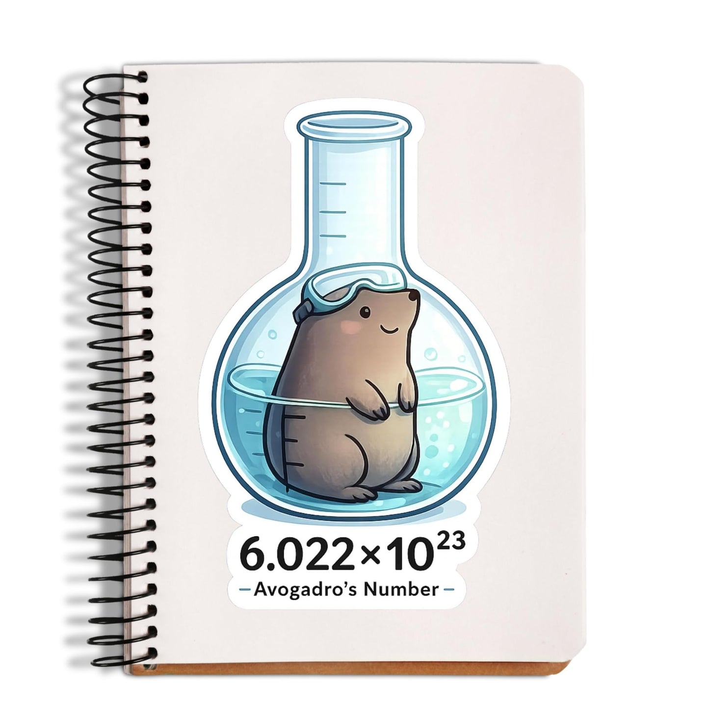 Chemistry Mole Sticker Avogadro's Number 6.022 × 10²³ Cute Science Vinyl Decal Mole Day Classroom Gift