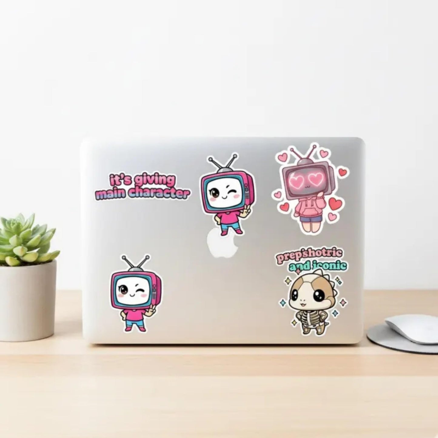 Cute Kawaii Sticker Pack, 120 Piece Adorable Cartoon Vinyl Stickers, UV Resistant Premium Decals for Laptop, Water Bottle, Journal, Phone