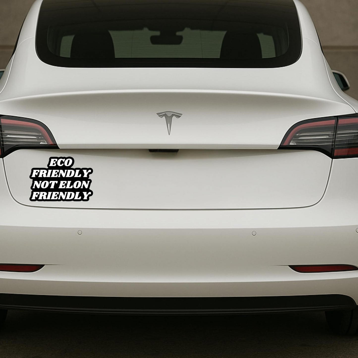 Eco Friendly Not Elon Friendly - Anti Elon Vinyl Bumper Sticker - 5" x 3.5" (2 Pack)
