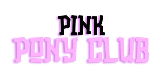 Pink Pony Club Vinyl Sticker, Hot Pink Logo Design by RockPaperStikrz