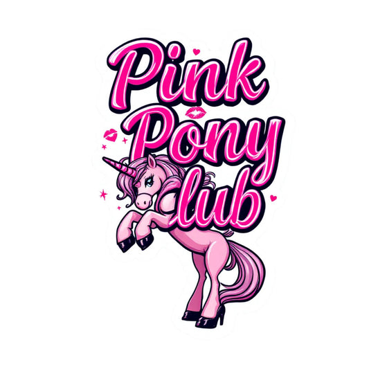 Pink Pony Club Rearing Unicorn Sticker – Sparkly Pink Sass in Heels