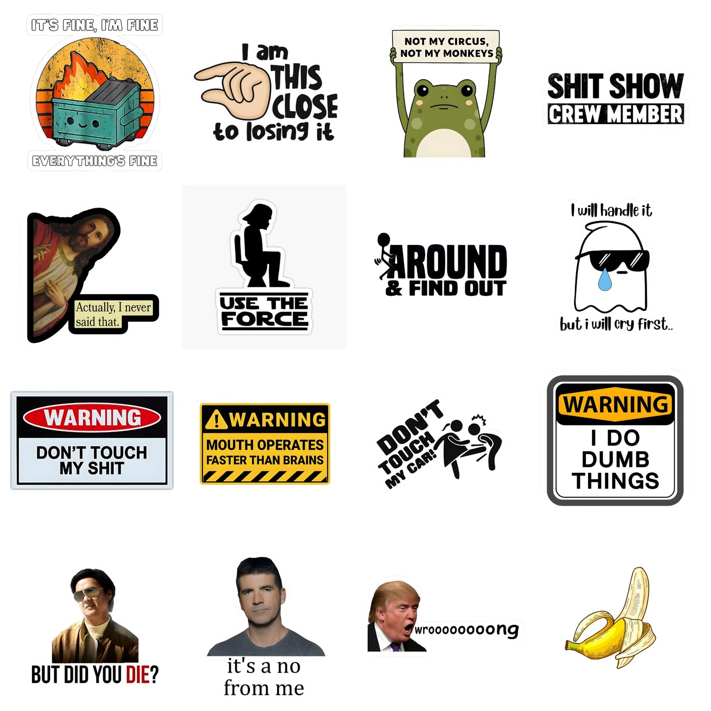 80 Piece Funny Hard Hat Sticker Pack – 2 Inch Vinyl Decals for Construction Workers, Toolboxes, and Helmets – Durable UV Resistant Stickers with Hilarious Jobsite Humor, No Duplicates
