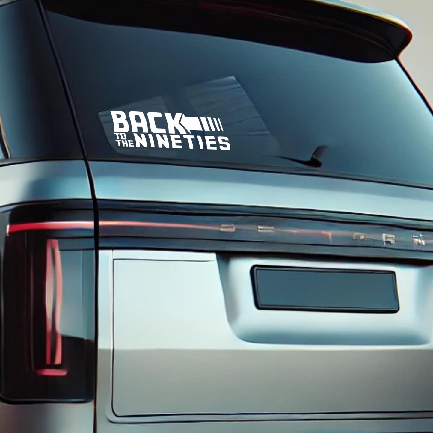Back to The Nineties Vinyl Decal – 90s Retro Sticker for Car Windows, Laptops, and More – 9 x 3.5 Inch Black Throwback Design