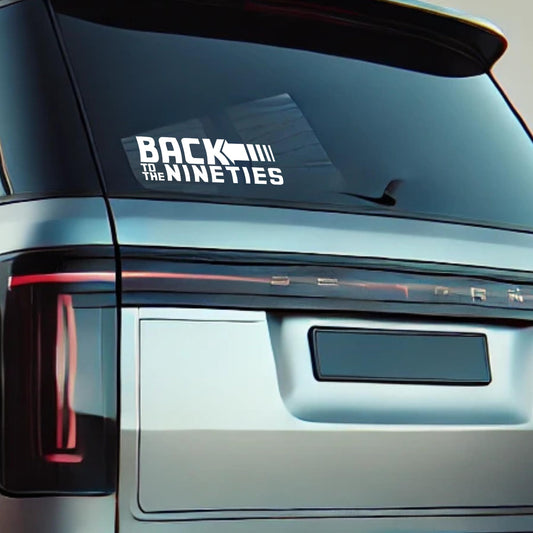Back to The Nineties Vinyl Decal – 90s Retro Sticker for Car Windows, Laptops, and More – 9 x 3.5 Inch Black Throwback Design