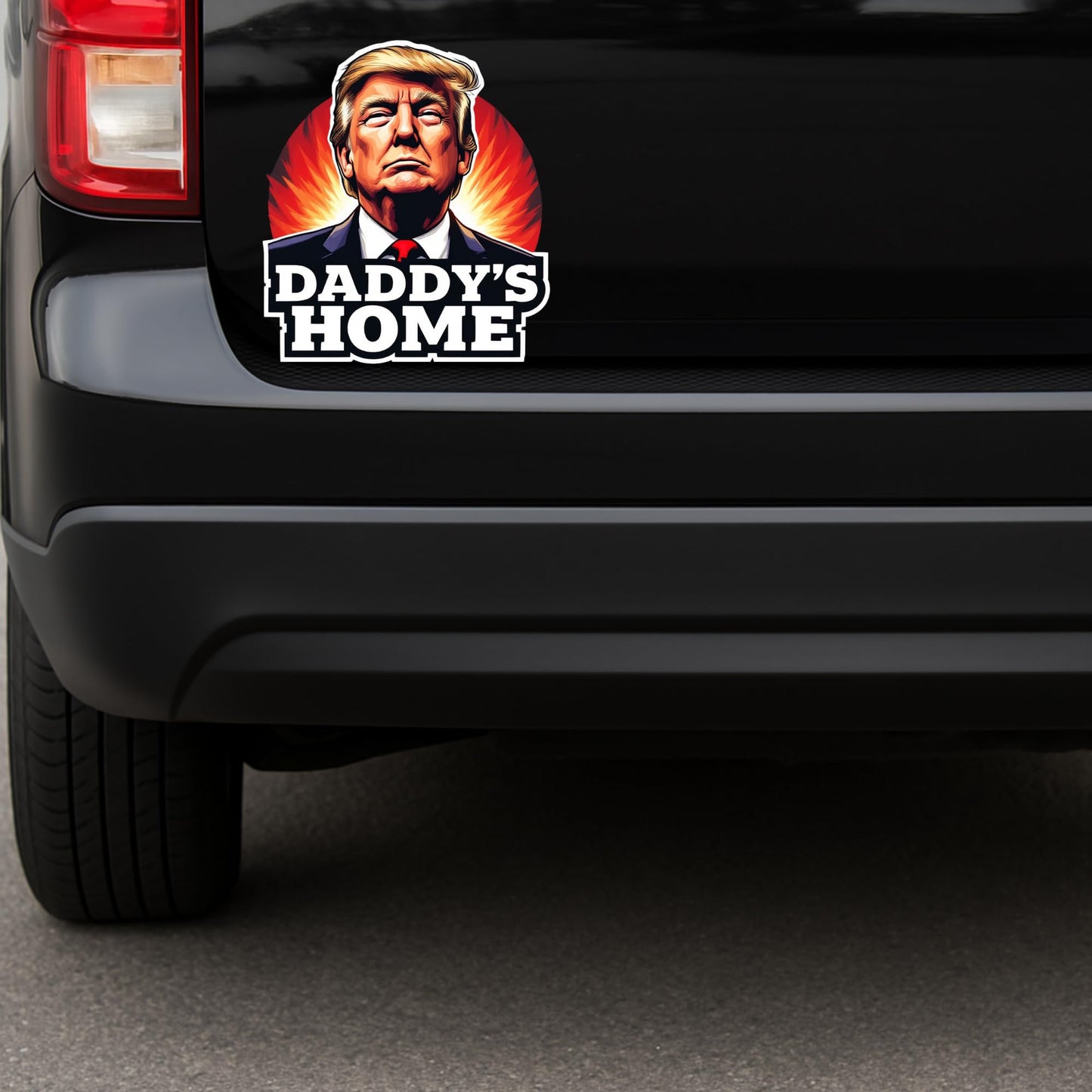 Daddy’S Home Trump Bumper Sticker – Bold 6 x 4.25 Inch Patriotic Vinyl Decal for Cars, Trucks, Coolers, Laptops, Toolboxes