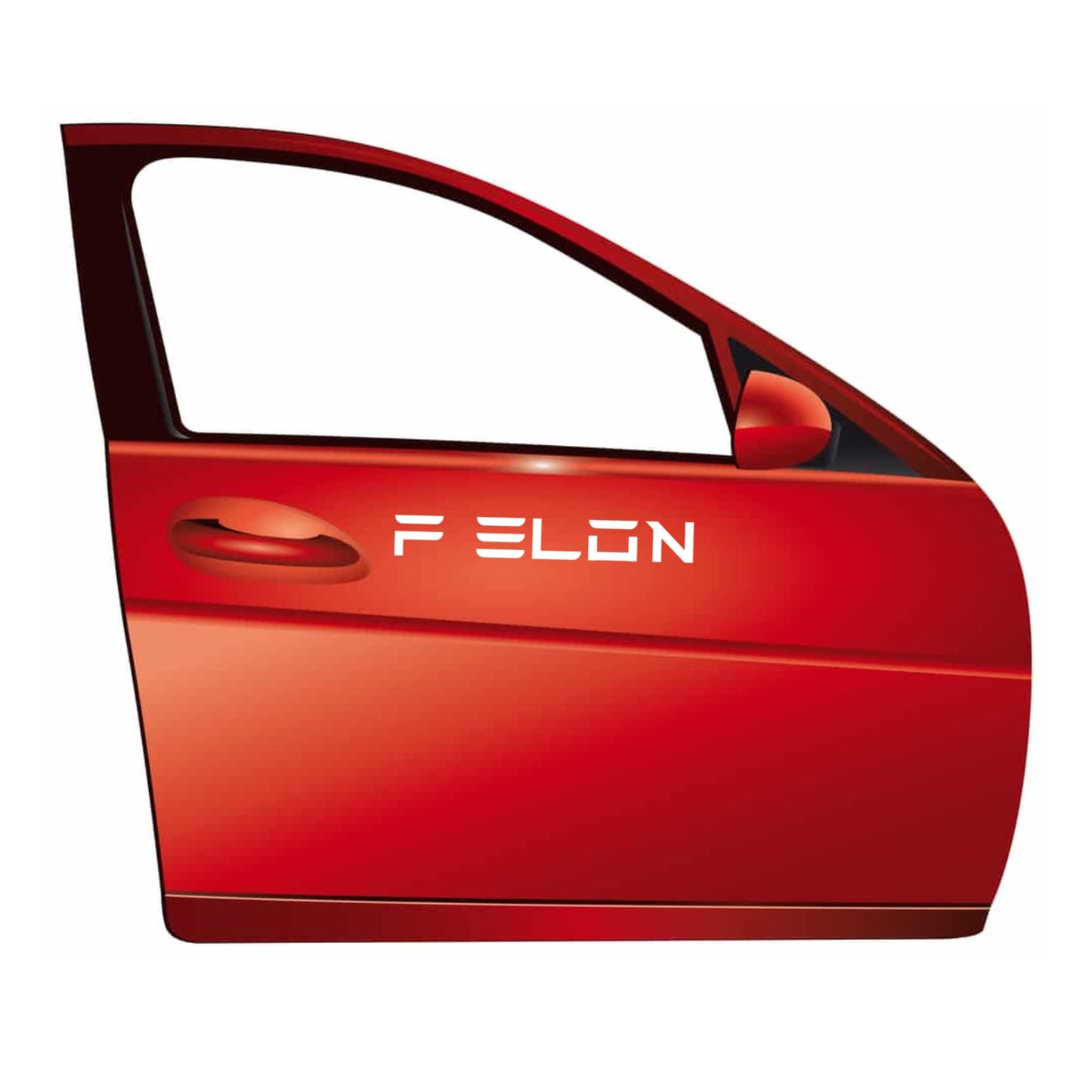 Funny Anti Elon Vinyl Decal | F Elon White Car Decal Sticker| Decal for Tesla Drivers Weatherproof Bumper Sticker