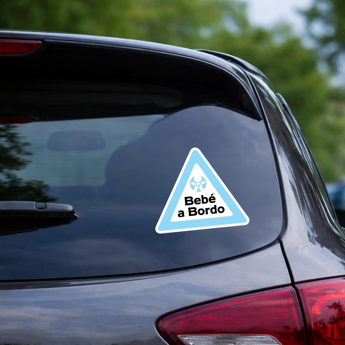 Bebé a Bordo Car Window Decal, 6 Inch Spanish Baby on Board Vinyl Sticker, Weather Resistant Safety