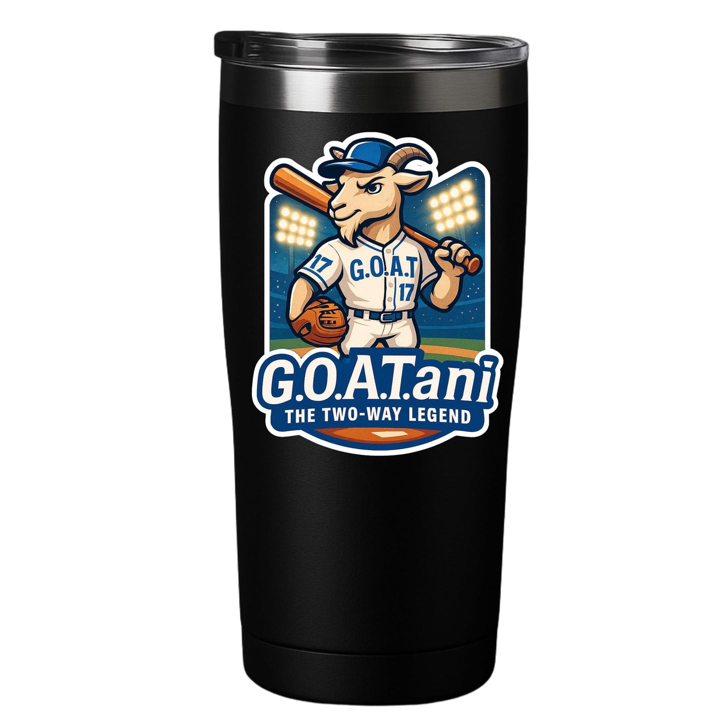 G.O.A.Tani Baseball Goat Sticker – Funny Two-Way Legend Sports Decal | 5 Inch UV-Resistant Vinyl for Laptops, Water Bottles, Cars & Tumblers
