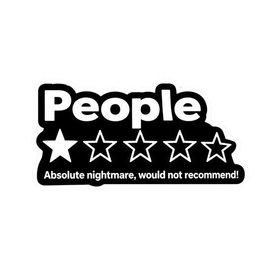 RockPaperStikrz People 1 Star Funny Meme Sticker Pack, Sarcastic Vinyl Decals, 3 Inch, Glossy Finish, 3 Pack