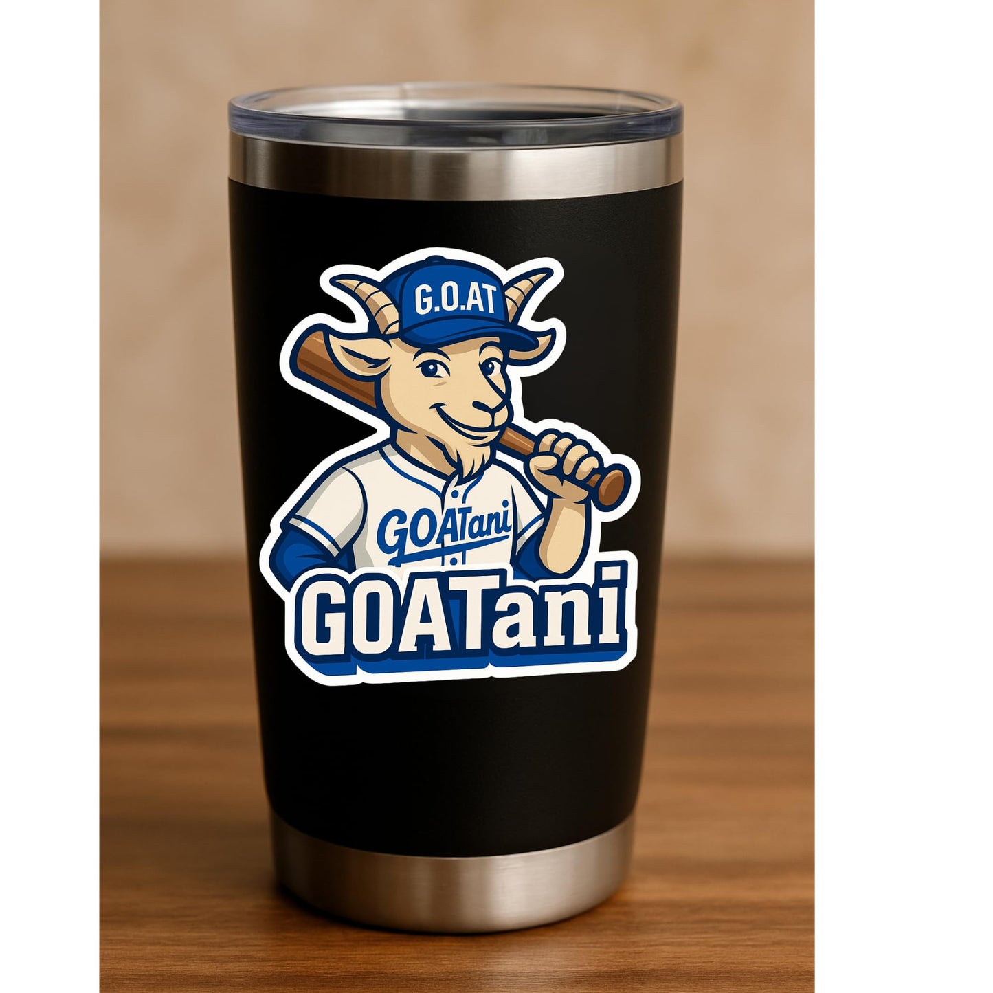 GOATani Baseball Mascot Sticker – Funny Sports Goat Decal | 5-Inch UV Resistant Vinyl for Car Bumper Sticker, Laptops, Water Bottles & Lockers - UV Resistant