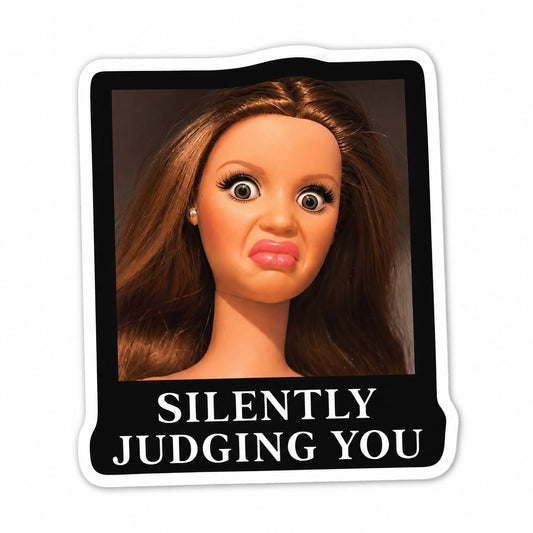 Silently Judging You Meme Stickers 4 Pack, 3 Inch Die Cut