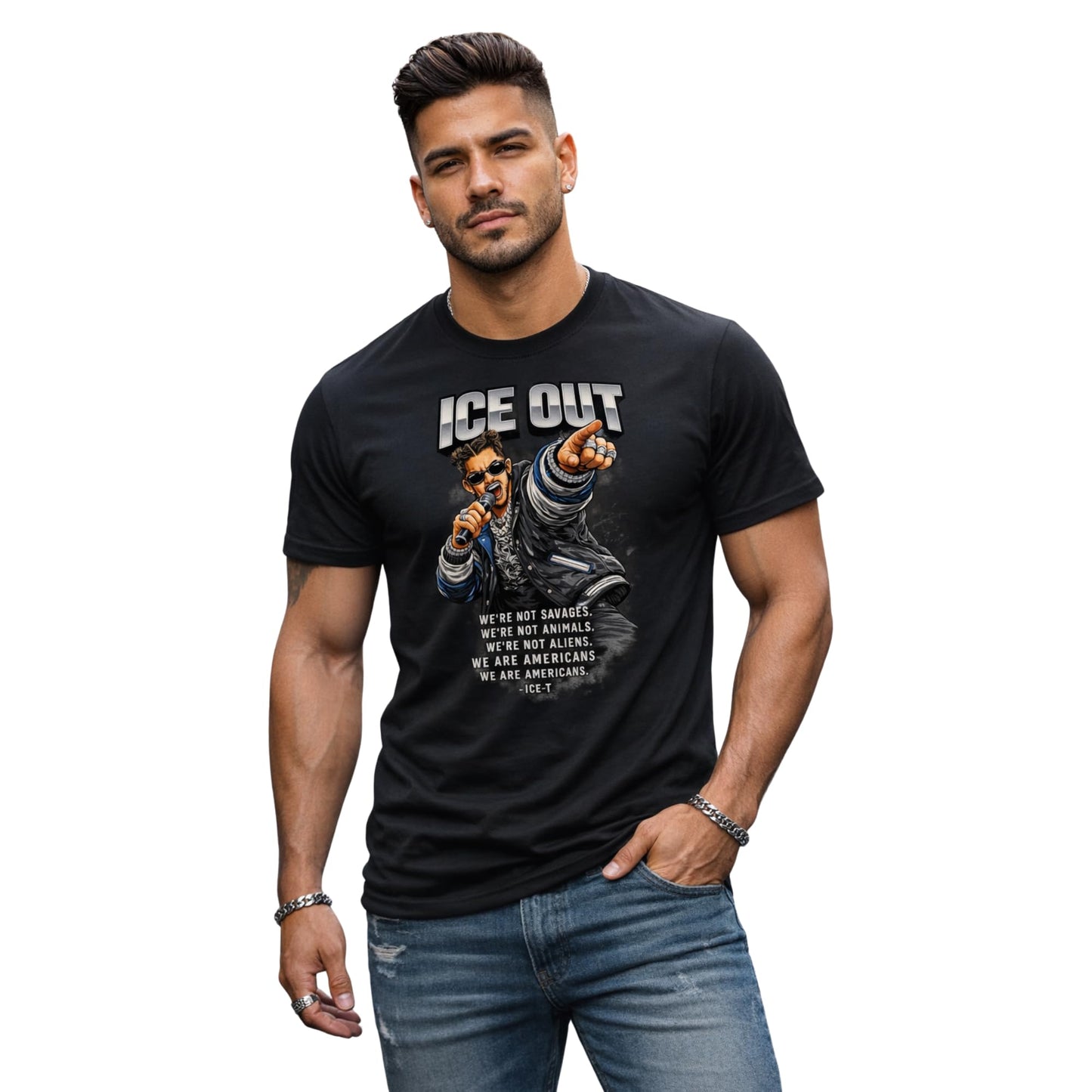 ICE Out Anti ICE Shirt Latino Streetwear Protest Graphic Tee Immigration Rights T Shirt
