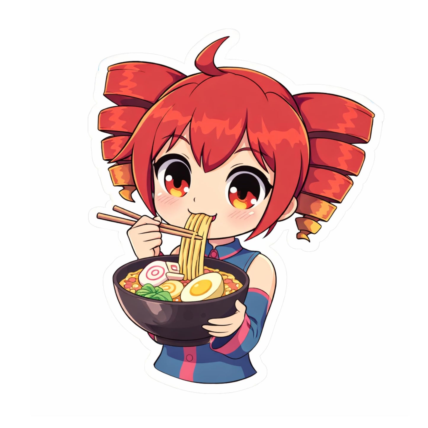 Kasane Teto Stickers 3 Inch 3 Pack Cute Anime Vinyl Decals for Laptop Water Bottle Phone etc