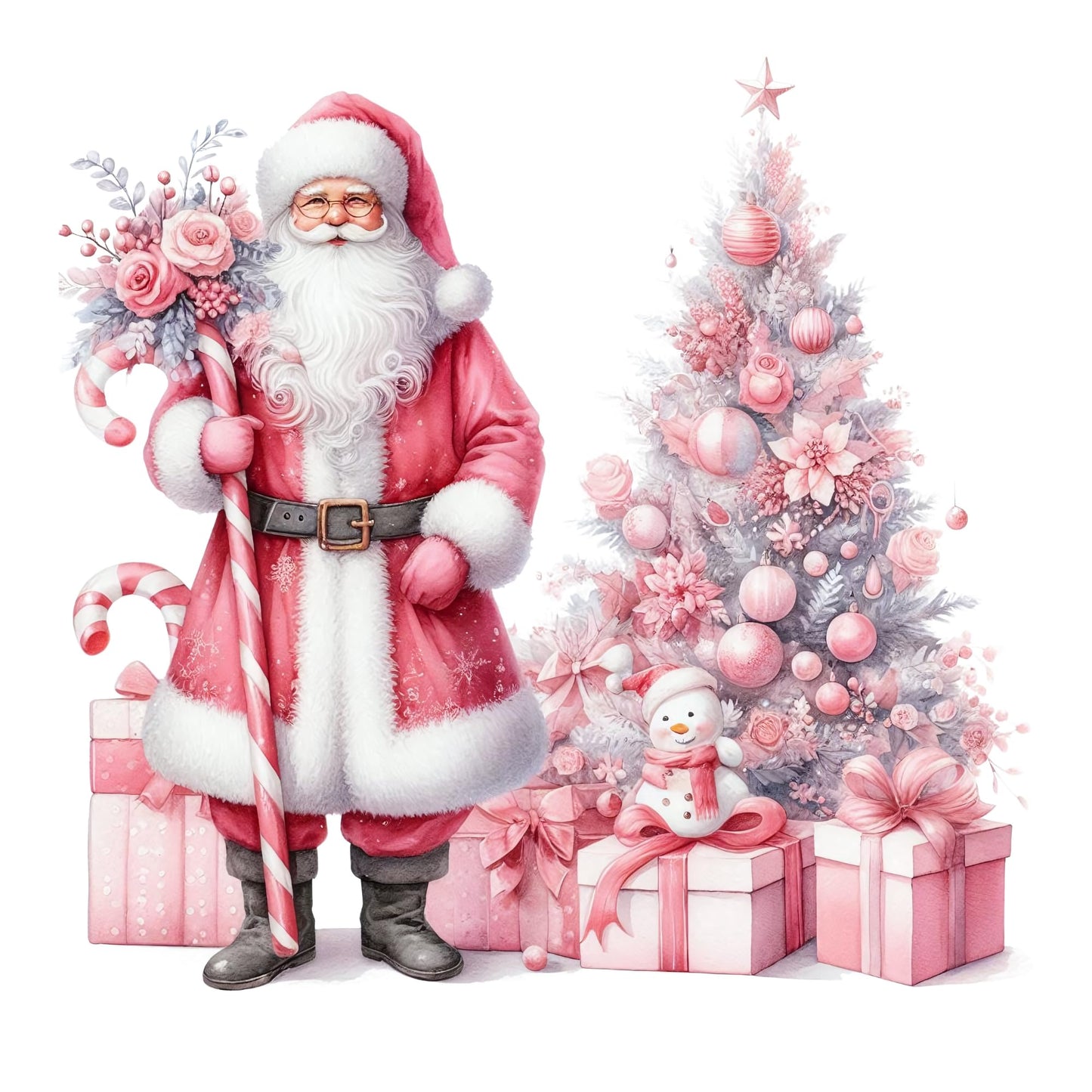 Make It A Pink Christmas – Custom Wall or Window Vinyl Decal, Removable, No Residue, Personalized Holiday Sticker for Home Decor & Gifts