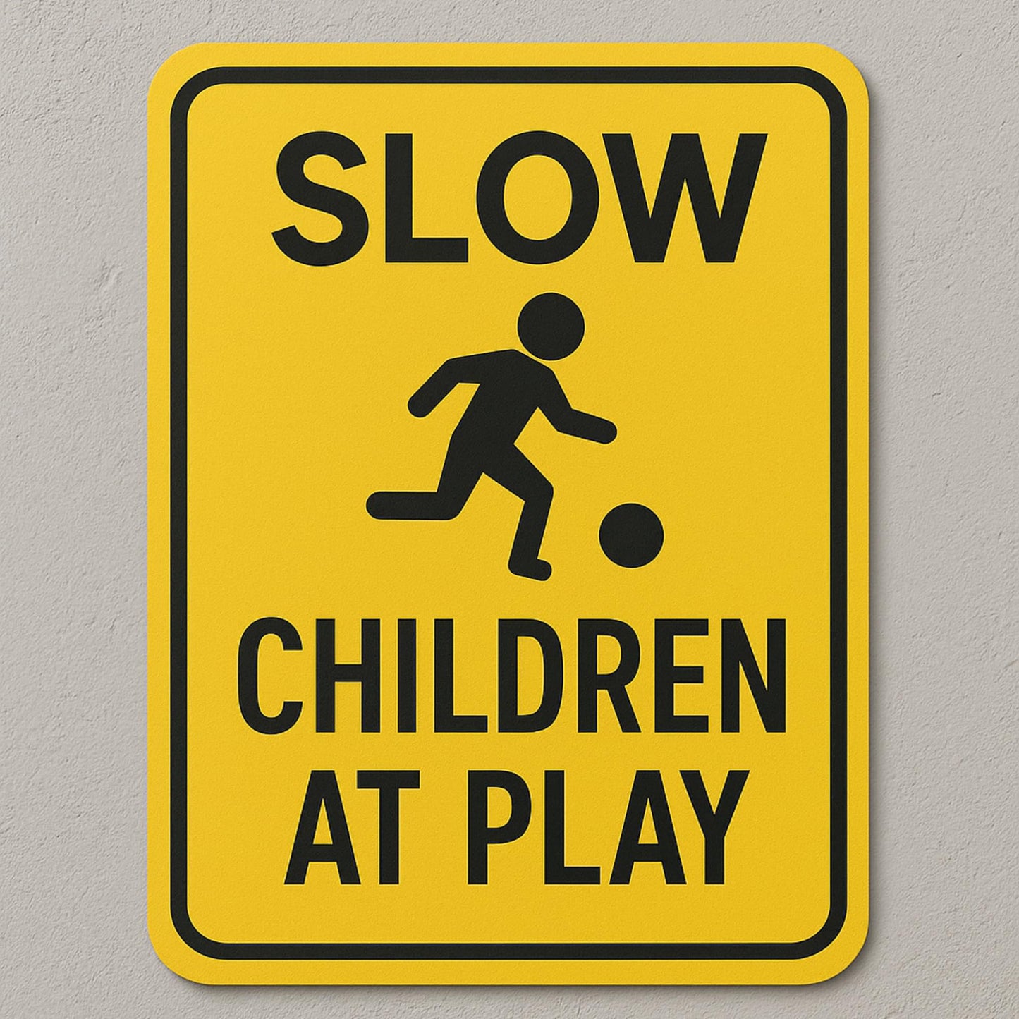 Slow Children At Play Safety Sticker, UV Resistant Vinyl Decal, Multiple Sizes, for Cars, Trucks, Mailboxes, Playgrounds
