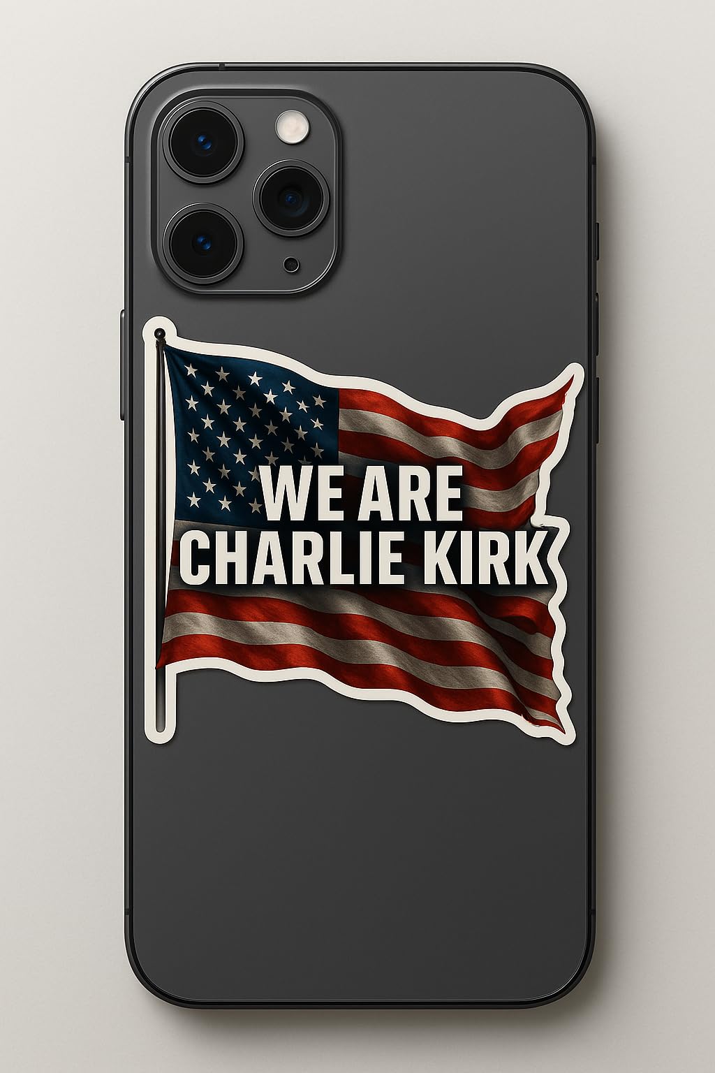 3-Pack “We are Charlie Kirk” American Flag Stickers – Durable Vinyl, UV-Resistant, Waterproof, Patriotic Design – Laptop, Tumbler, Car, or Window Decal – 3 Inch Each