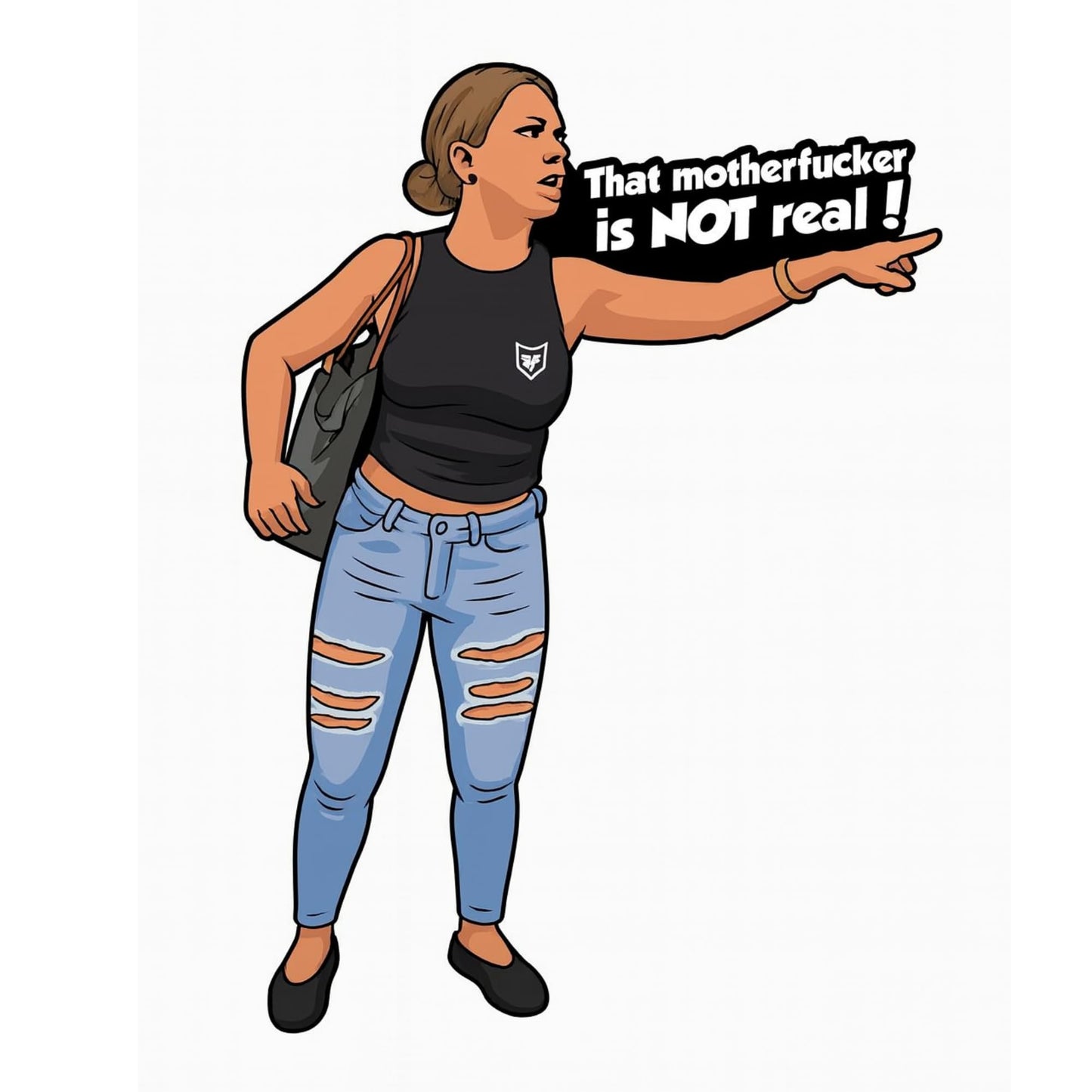 That Motherfucker is Not Real Sticker Pack, 3 Pack, 3 Inch, Funny Reaction Meme Vinyl Stickers