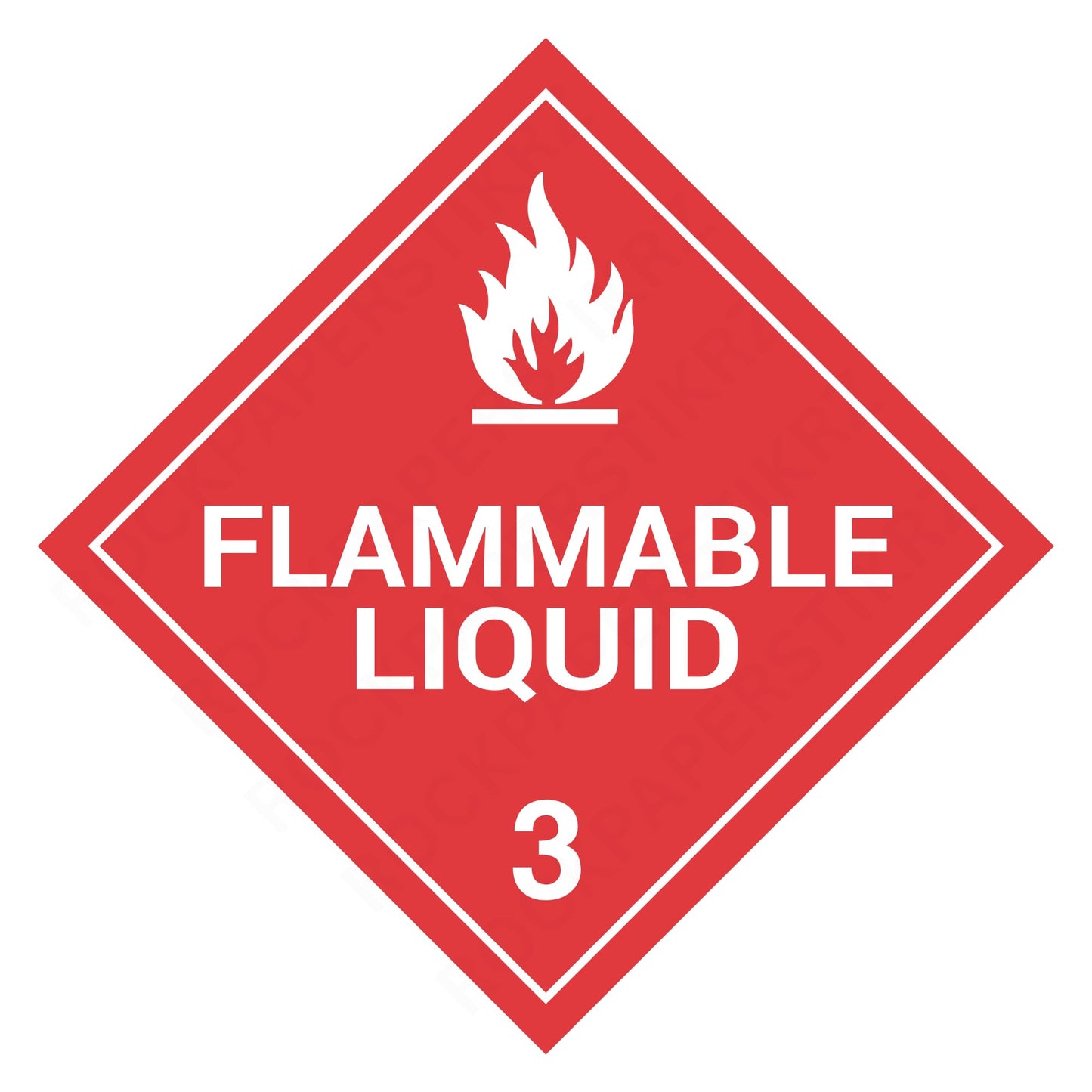 Flammable Liquid Class 3 Placard – 10.75” Hazard Warning Label – Red Diamond Safety Sticker for Trucks, Trailers, Warehouses & Transport Compliance – Industrial Grade Cast Vinyl with UV Overlaminate