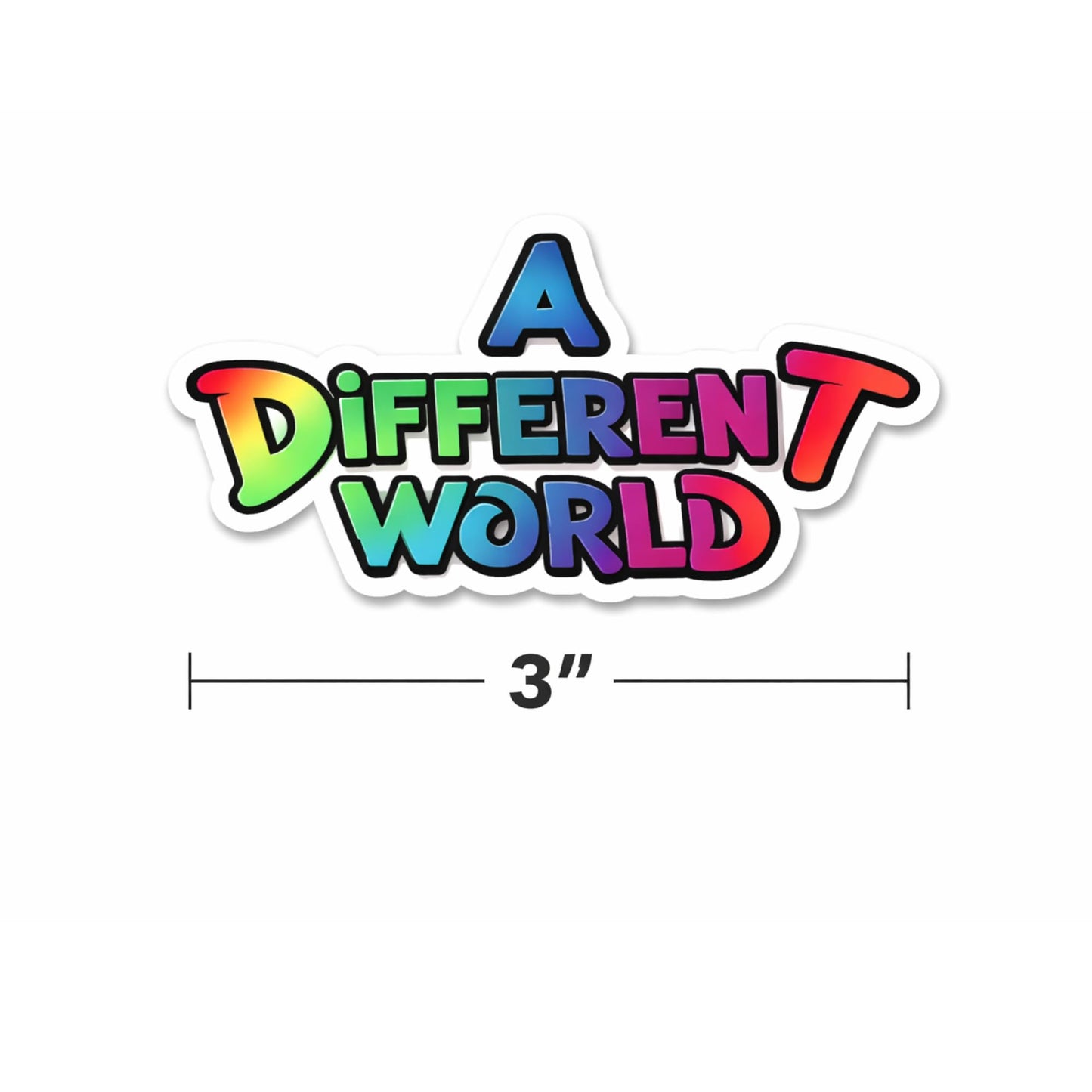 A Different World Sticker Pack 3 Inch Vinyl Stickers 3 Pack Waterproof Aesthetic Decals