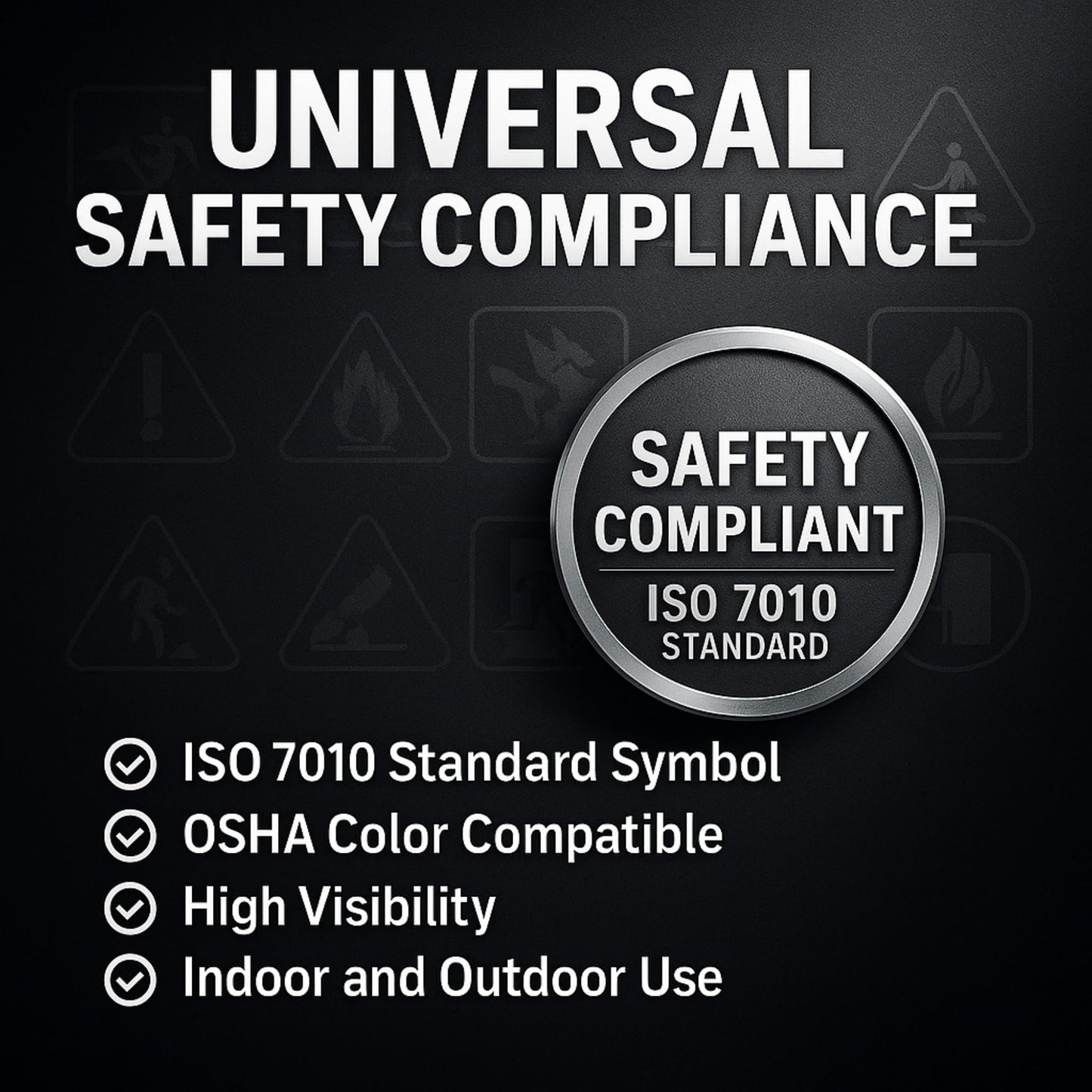ISO 7010 W002 Warning Explosive Material Sign Cast Vinyl Safety Sticker Weatherproof Industrial Label Indoor Outdoor Use