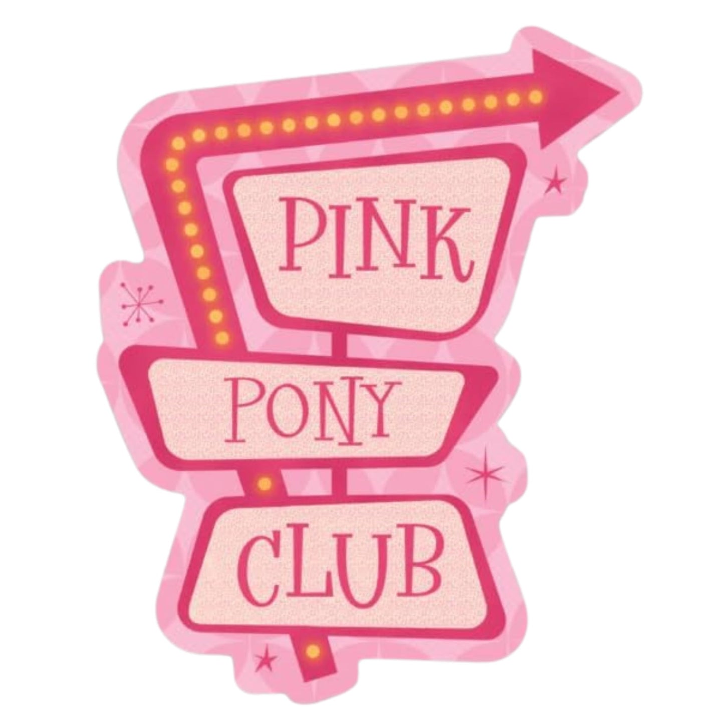 Pink Pony Club Vinyl Sticker, Hot Pink Logo Design by RockPaperStikrz