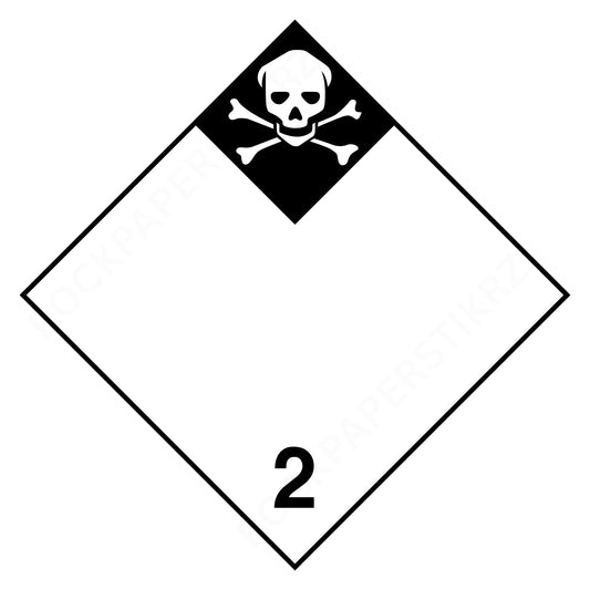 Poison Gas 2 Hazard Placard – 10.75 Inch DOT-Compliant Safety Label – Industrial Grade Cast Vinyl, UV Laminated, Waterproof Transport & Warehouse Decal