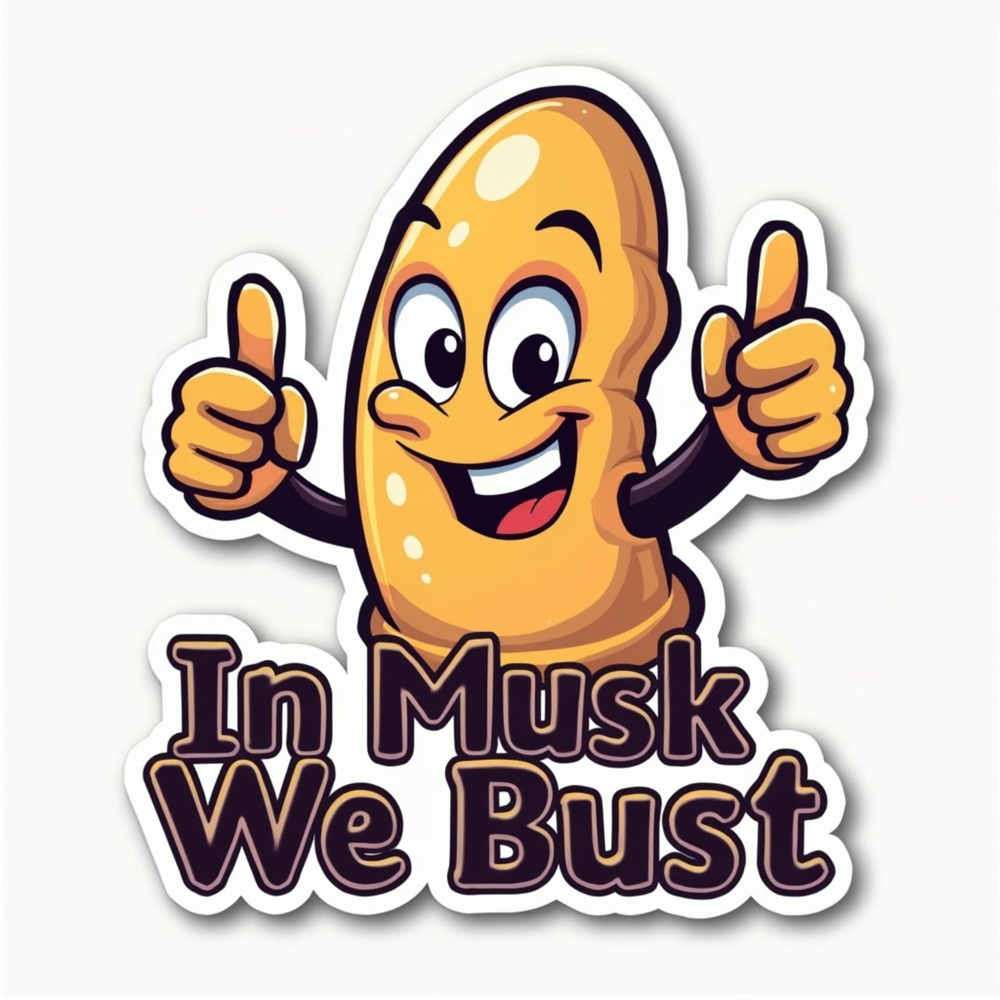 in Musk We Bust Rocket Condom Sticker - Hilarious 3x2.5 Inch Vinyl Sticker