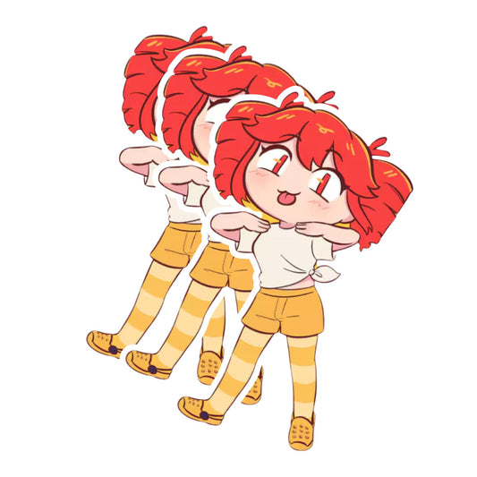 Kasane Teto Stickers 3 Inch 3 Pack Anime Vinyl Decals Cute Chibi Kasane Teto Sticker Set