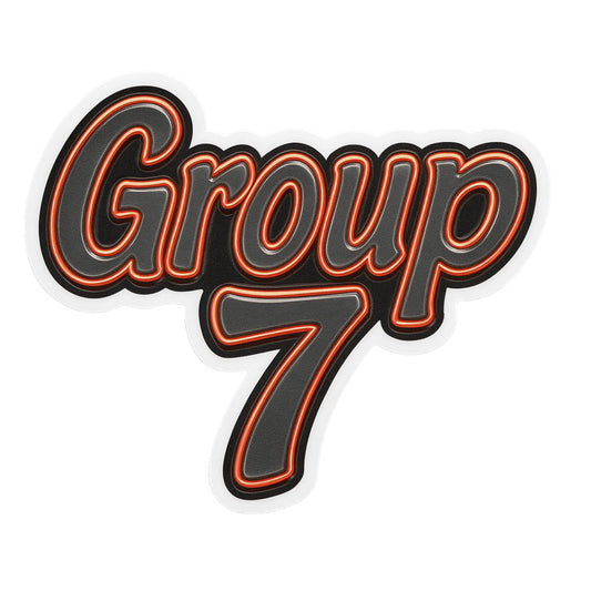 Group Seven Sticker – 5 Inch Premium Vinyl Streetwear Decal | Glossy Outline Graffiti Design | Waterproof Collectible Sticker
