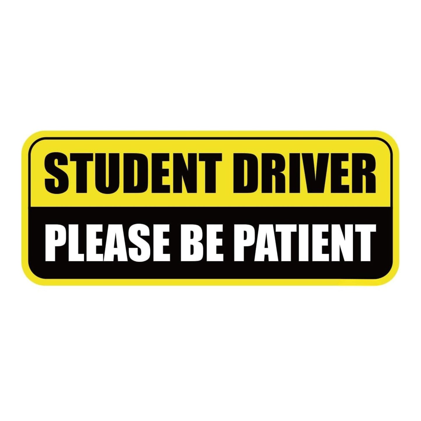 3 Pack Student Driver Magnet Signs – Commercial Grade Magnetic Vinyl | 7-Year UV Fade-Proof, High Visibility Safety Decals, 85 lb of magnetic grip per square foot (9 x 3.5) Inch
