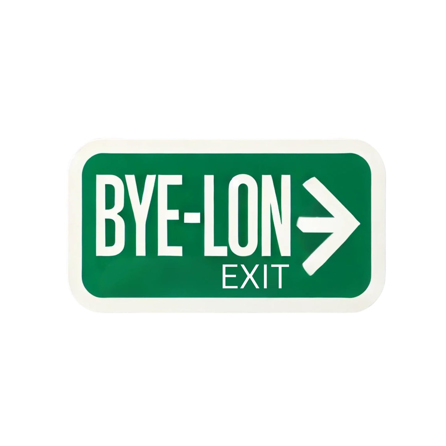 Tesla Car Window Decal, Exit Sign Design, Removable Vinyl Sticker, Green and White – Custom Designs for Model 3, Y, S, X, and Cybertruck Owners. Anti-Elon Sticker by RockPaperStikrz