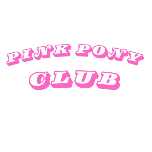Pink Pony Club Vinyl Sticker, Hot Pink Logo Design by RockPaperStikrz
