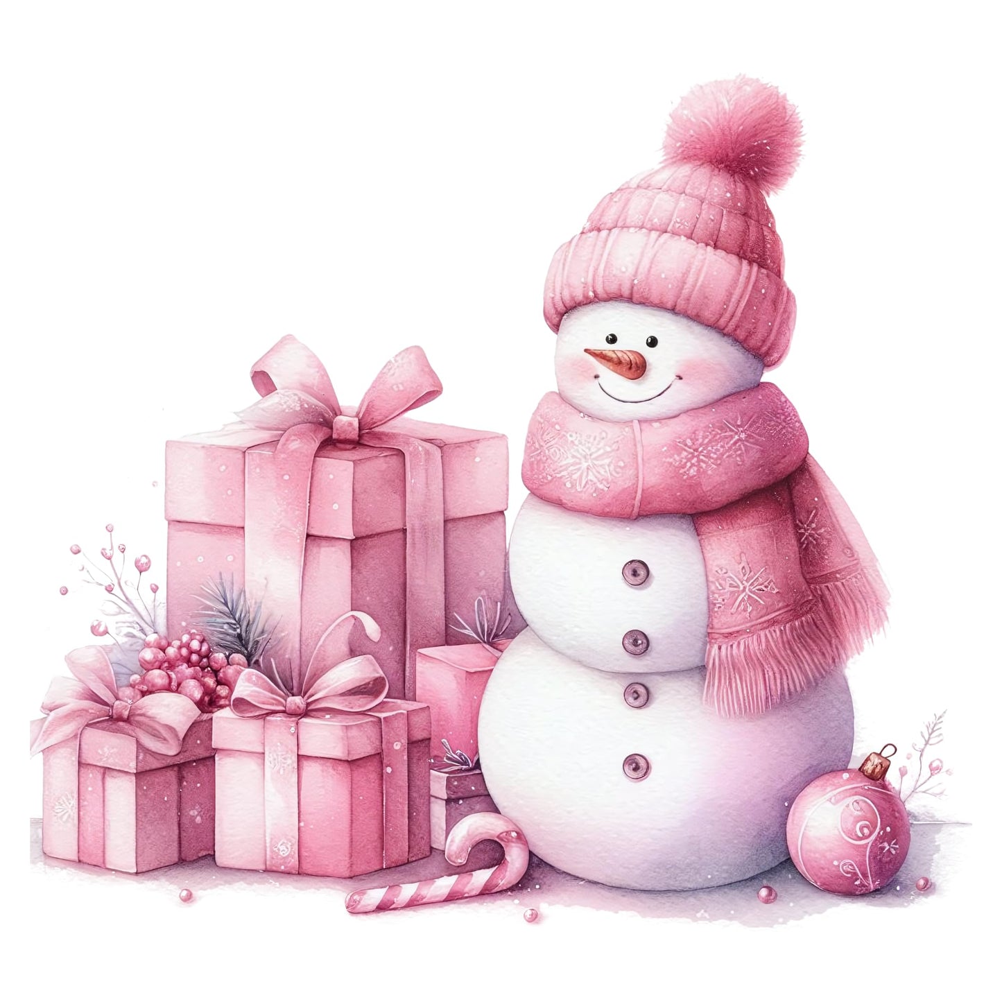 Make It A Pink Christmas – Custom Wall or Window Vinyl Decal, Removable, No Residue, Personalized Holiday Sticker for Home Decor & Gifts