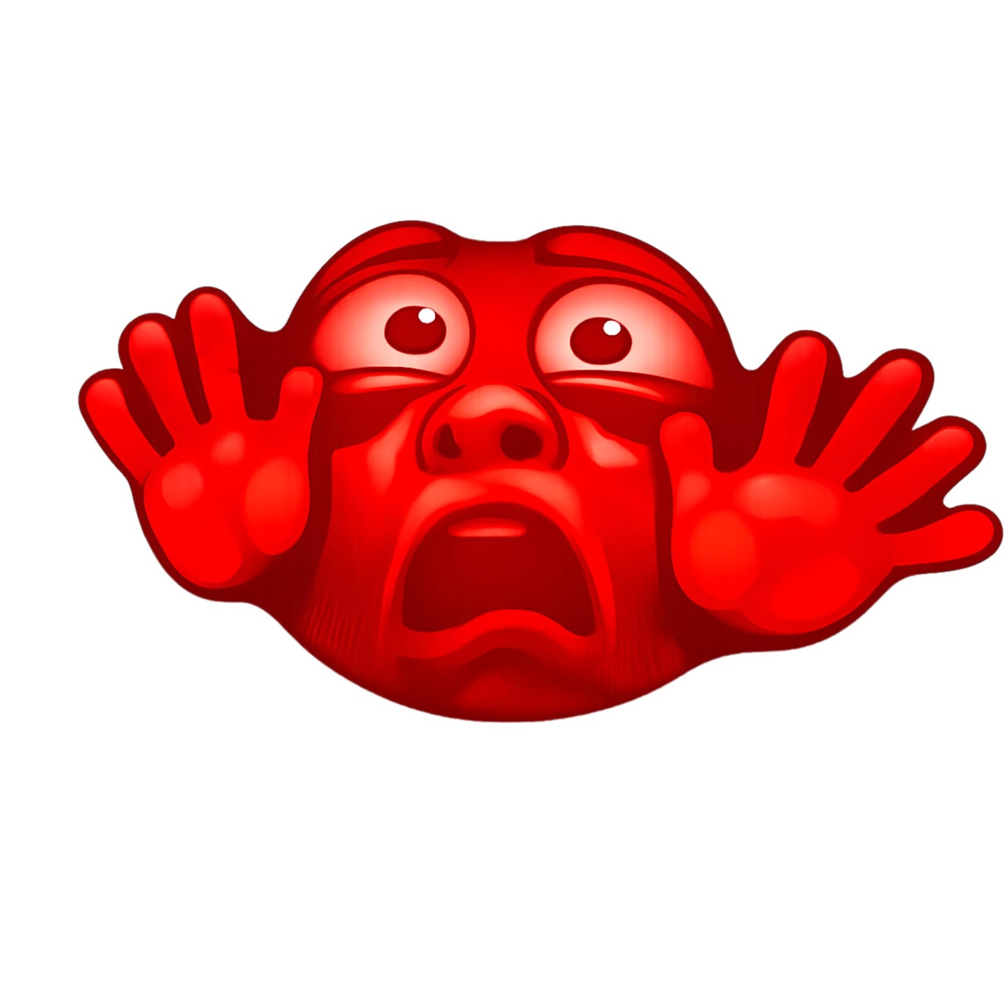 Funny Tail Light Prank Stickers, Red Face Decal for Cars Trucks SUVs, 3 Inch, 4 Pack, Vinyl, Cartoon Style