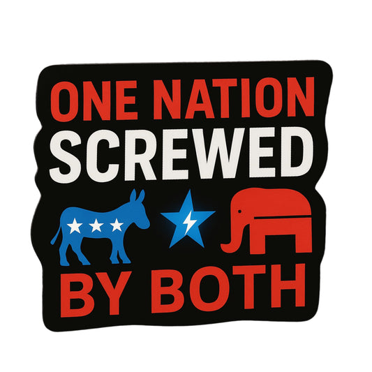 Political Vinyl Sticker, 5 Inches, Glossy Finish, Waterproof, Multicolor Decal for Car Bumper