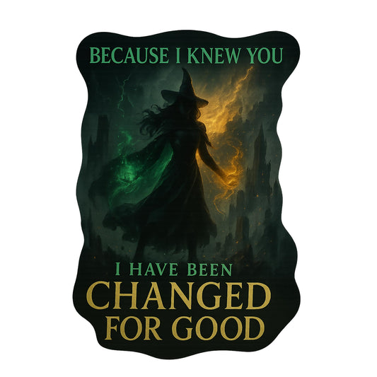 Dark Fantasy Witch Quote Vinyl Sticker, 5 Inch, Glossy Decal, UV Resistant