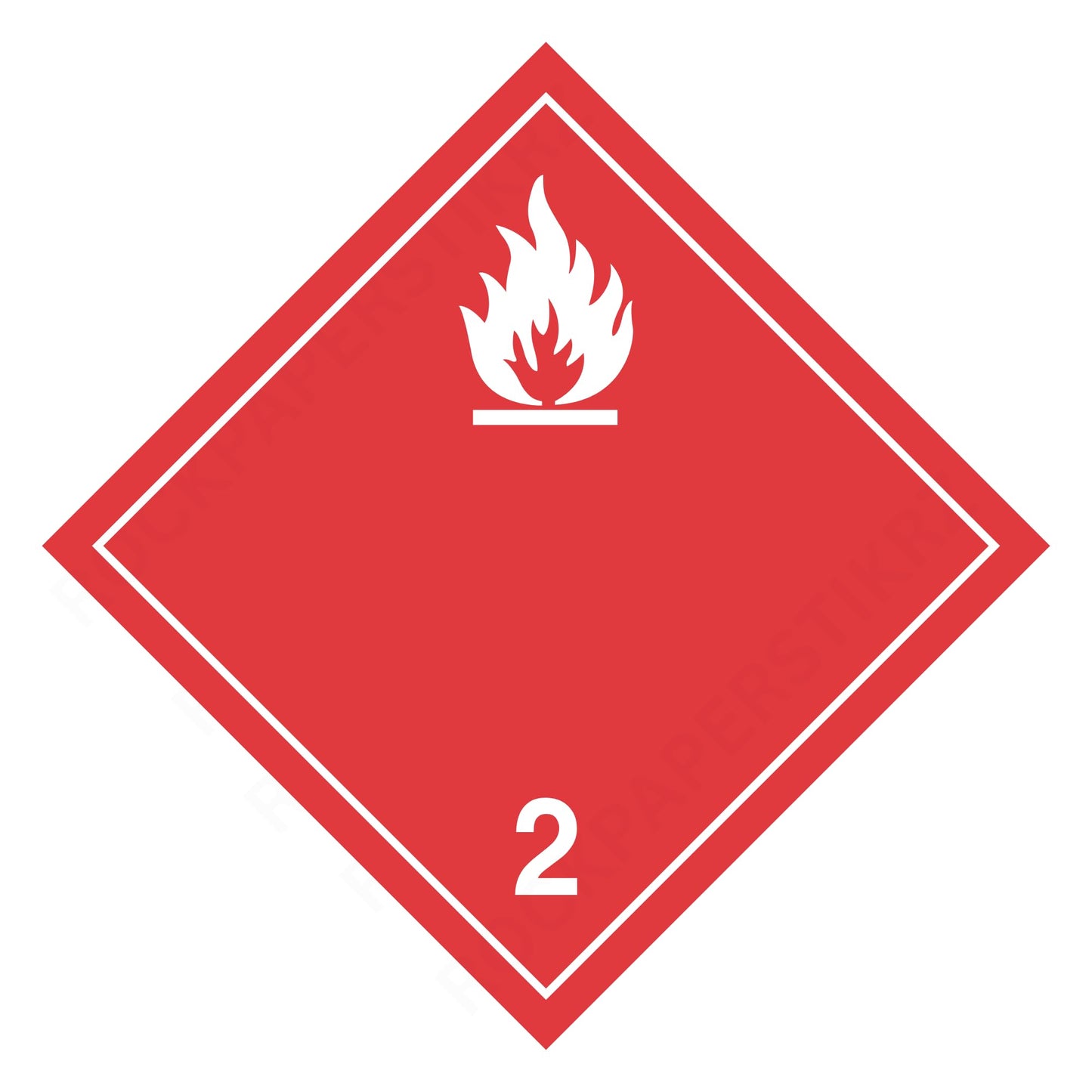 Flammable Gas 2 Hazard Placard – 10.75" DOT-Style Safety Label – Industrial Cast Vinyl with UV Overlaminate – Weatherproof Transport & Warehouse Compliance Decal – RockPaperStikrz (Single Placard)