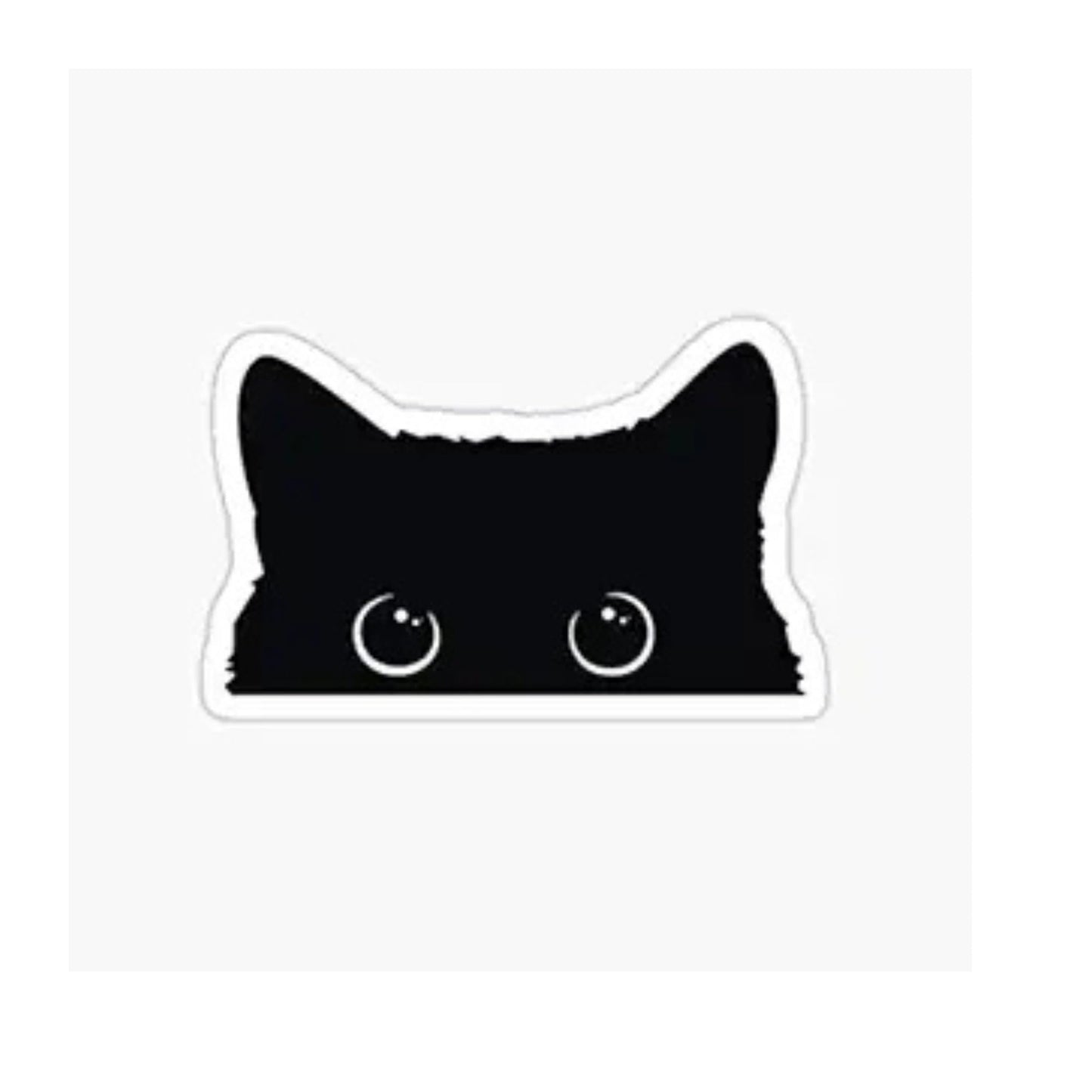 Cute Black Cat Sticker - Sticker for Water Bottles Laptop Meme Stickers Waterproof Aesthetic Vinyl Decals