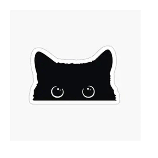 Cute Black Cat Sticker - Sticker for Water Bottles Laptop Meme Stickers Waterproof Aesthetic Vinyl Decals