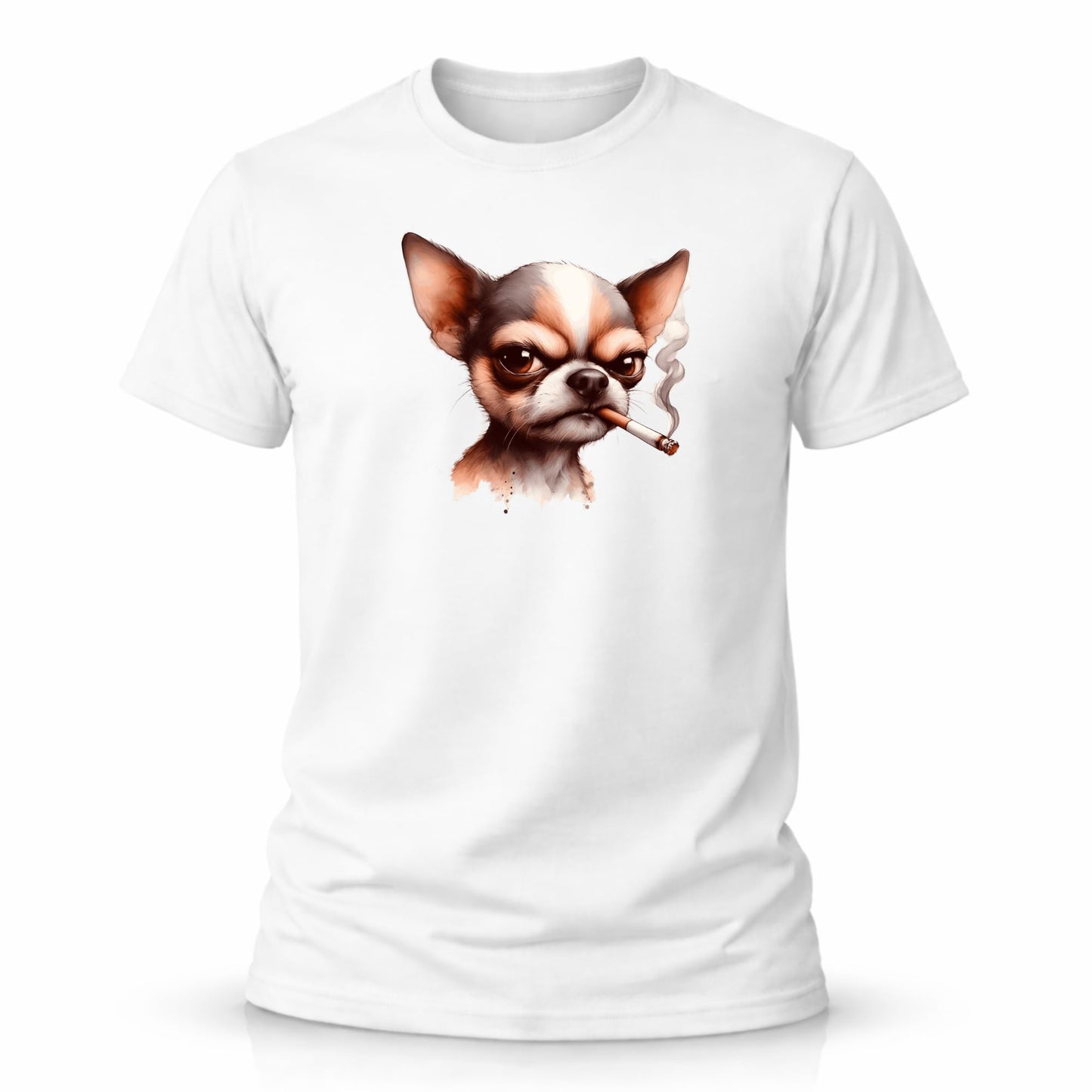 Smoking Chihuahua T Shirt Funny Angry Dog Shirt Cool Smoking Chihuahua Graphic Tee Mens Womens Chihuahua Lover Shirt Black