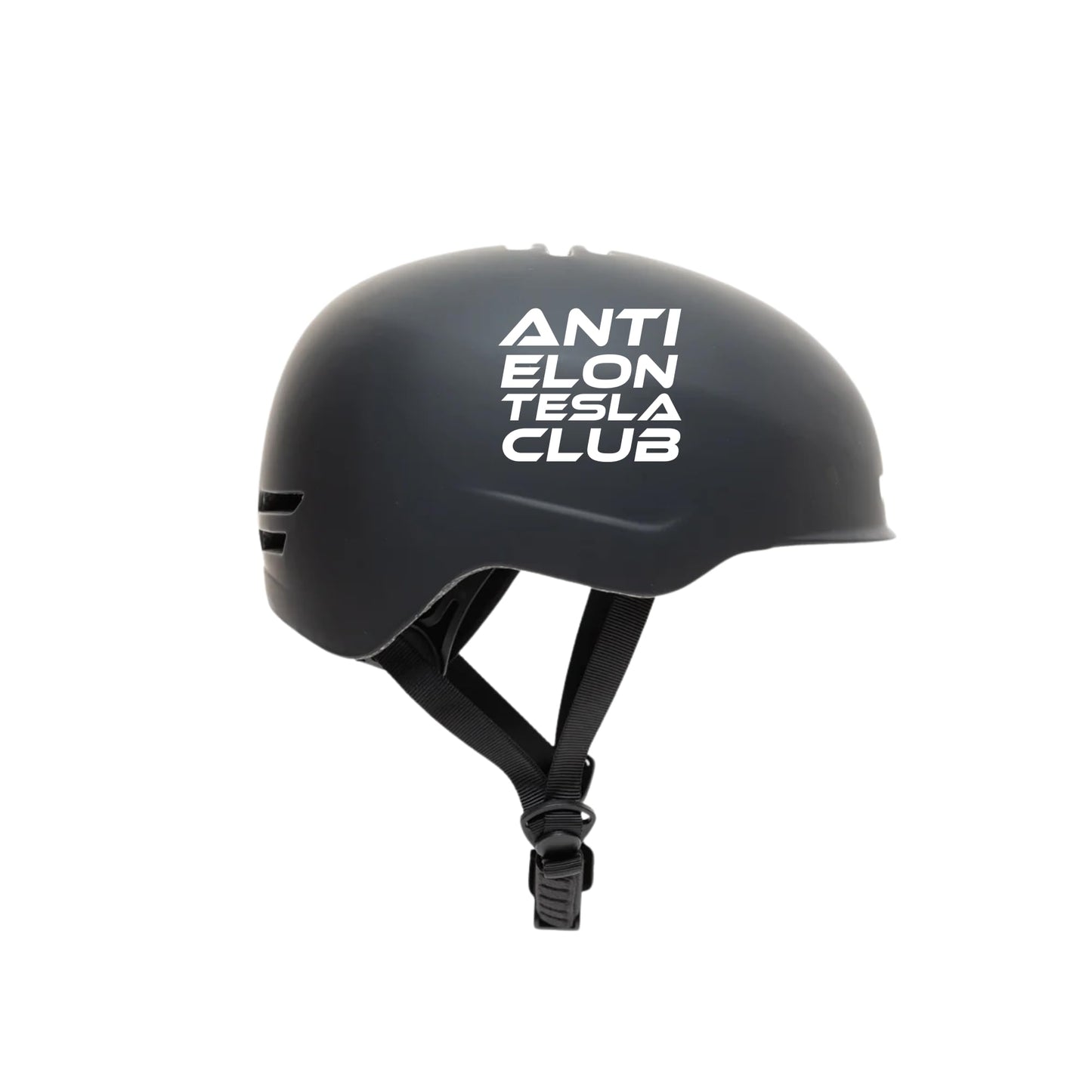 Anti Elon Tesla Club Vinyl Decal, White, 4.5 x 5.5 inches, Weatherproof